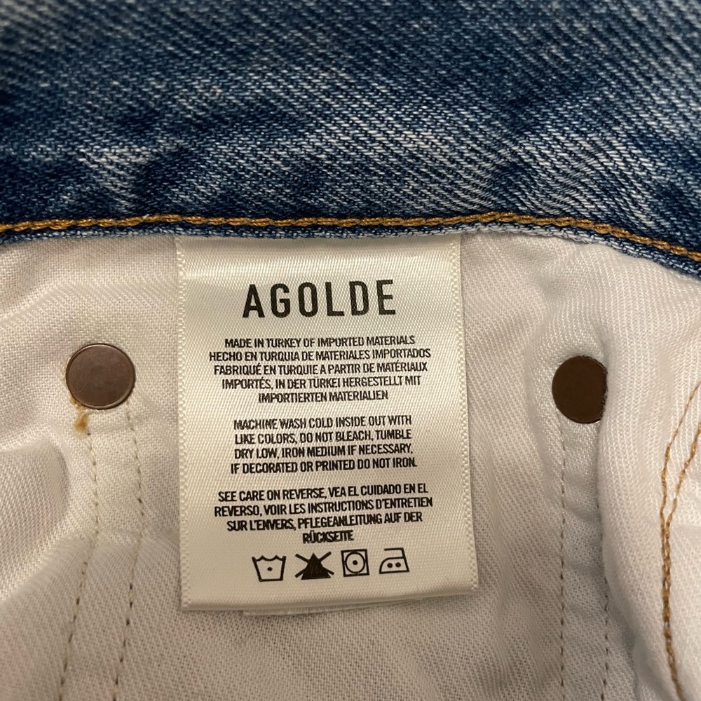 Agolde Riley High Rise Crop, Size 30 - Picture 8 of 8